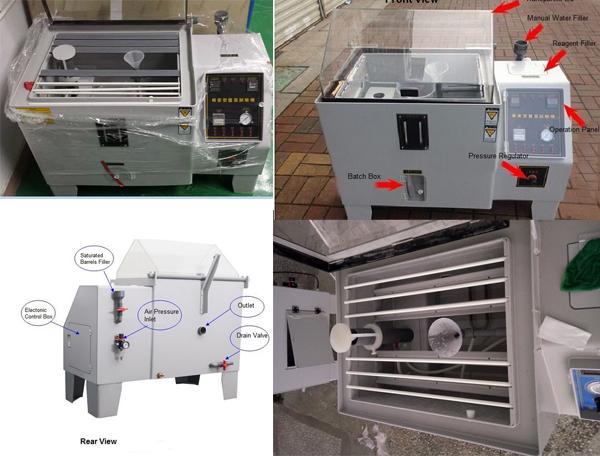 Tủ thử nghiệm ăn mòn phun sương muối CASS / NSS tiêu chuẩn ASTM độ chính xác cao 7 High Accuracy CASS / NSS Salt Spray Corrosion Test Chamber ASTM Standard 0
