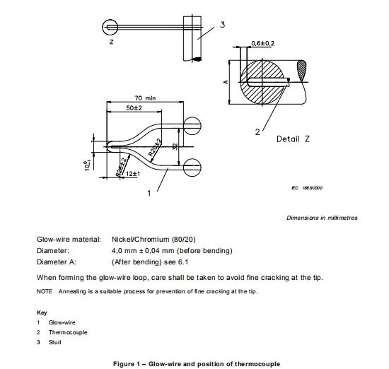 Thiết bị thử nghiệm sợi dây nóng đỏ IEC60695-2-10 thép không gỉ kèm cặp nhiệt điện loại K 1mm 7 IEC60695-2-10 Glow Wire Test Apparatus Stainless Steel With 1mm K Type Thermocouple 0