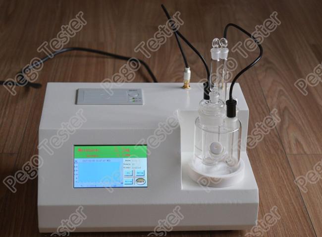 Máy đo hàm lượng ẩm dầu biến áp phương pháp Karl Fischer điện lượng 9 Oils Moisture Content Transformer Oil Testing Equipment Base On Coulometric - Karl Fischer Method 0