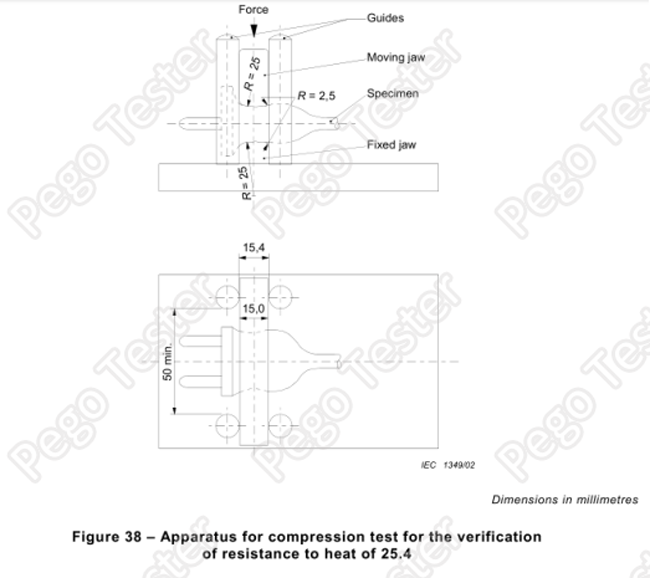 Thiết bị thử nghiệm nén ổ cắm điện bằng thép không gỉ IEC60884-1 Figure 38 10 Compression Test Apparatus Electric Socket Tester Stainless Steel IEC60884-1 Figure 38 0