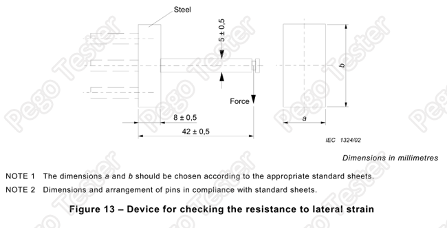 Thiết bị kiểm tra ứng suất ngang ổ cắm IEC60884-1 Figure 13 bằng thép không gỉ 9 SS Electrical Safety Test Equipment IEC60884-1 Figure 13 Socket Outlet Lateral Strain Test Apparatus 0