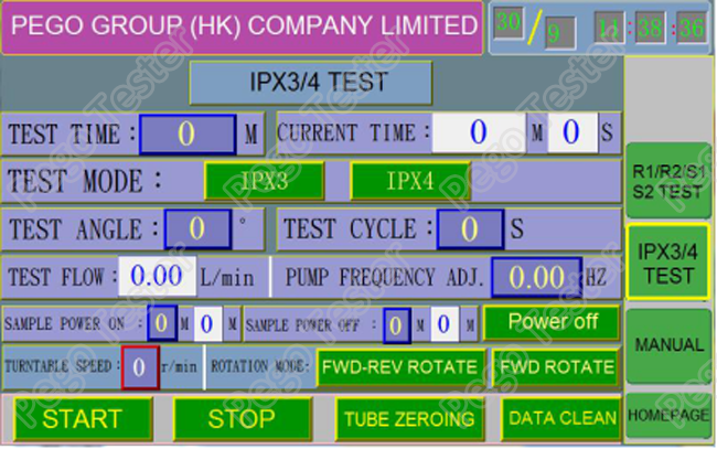Buồng thử nghiệm phun nước chống thấm IPX3 IPX4 R1 R2 S1 S2 màn hình cảm ứng PLC 10 PLC Touch Screen IP Testing Equipment R1 R2 S1 S2 IPX3 IPX4 Water Spray Jet Test Chamber 0