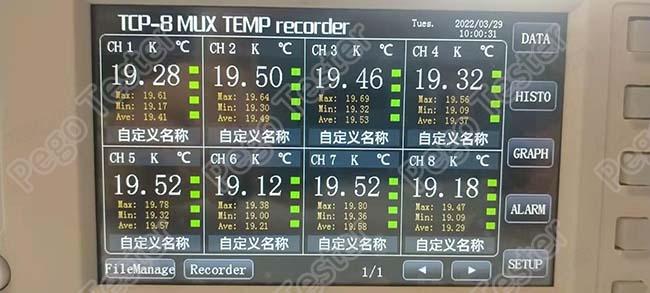 5 Inch LCD Touch Screen Multiplex Temperature Meter Real Time Display 2