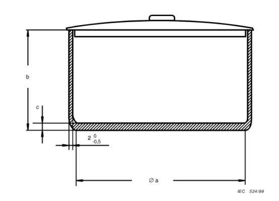 IEC60350-2 Induction Cooker Vessels Low Carbon Steel Saucepan For Assessing Heat Transfer 0
