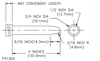 Que thử nghiệm khả năng tiếp cận UL theo chuẩn UL507 PA135A và UL1278 PA130A 7 UL Accessability Test Probe As Per UL507 PA135A And UL1278 PA130A 0