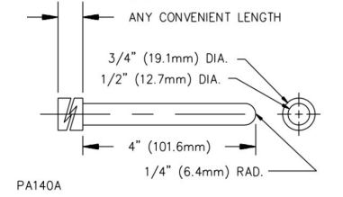Ngón tay thử nghiệm tiêu chuẩn UL507 tay cầm nylon kiểm tra bộ phận mang điện 7 Nylon Handle Test Finger Probe UL507 Standard For Testing The Accessability To Live Parts 0