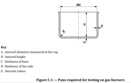 Nồi nhôm có nắp thử nghiệm bếp gas tiêu chuẩn EN30-1-1 7 EN30-1-1 Standard Aluminum Sauce Pans With Lids For Testing On Gas Burners 0