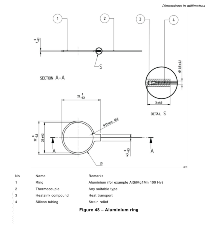 Bộ vật thể kim loại lạ thử nghiệm độ tăng nhiệt máy phát IEC 62368-1 14 IEC 62368-1 Foreign Metallic Objects For Testing Temperature Rising Of Transmitters 1