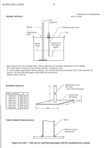 Nồi thử nghiệm tiêu chuẩn AS/NZS 5263.0 bằng nhôm cho bếp gas và bếp điện 7 AS/NZS 5263.0 Aluminum Standard Test Vessels for Testing Hotplate Burners and Gas Burners 0