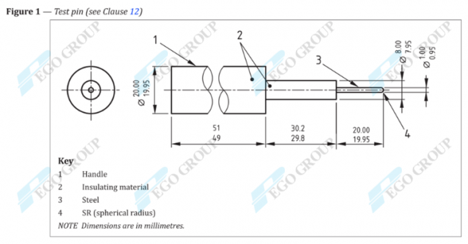 Que thử nghiệm ổ cắm phích cắm đường kính 1mm tiêu chuẩn BS1363-1 Figure 1 7 Que thử nghiệm ổ cắm phích cắm đường kính 1mm tiêu chuẩn BS1363-1 Figure 1