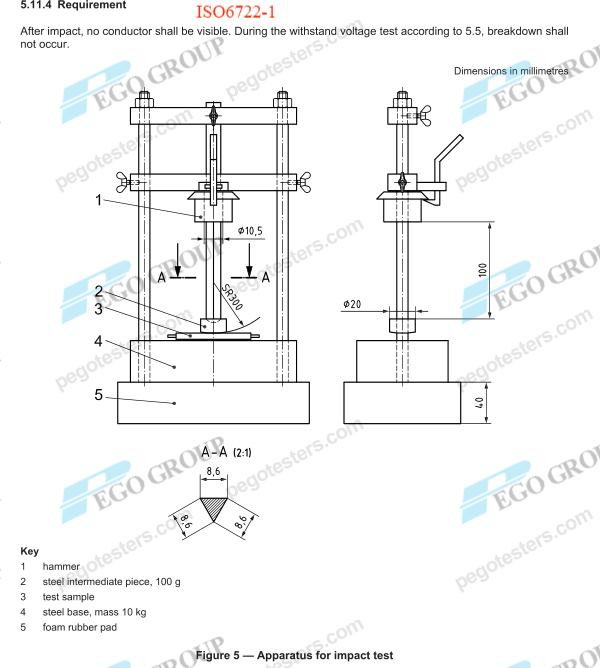 Máy thử va đập lạnh vỏ bọc cáp tiêu chuẩn IEC60811-1-4 và ISO6722-1 chiều cao 100mm 10 Cold Impact Test Apparatus - Side View