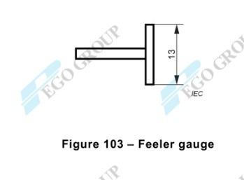 Đầu dò ngón tay thử nghiệm IEC60335-2-3 bằng thép không gỉ kiểm tra độ tăng nhiệt thiết bị cầm tay 9 13mm square feeler gauge for temperature testing