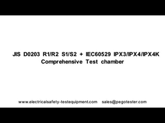 Waterproof Test Chamber JIS D0203 For R1/R2/S1/S2 Tests, IEC60529 For IPX3/IPX4/4K Tests