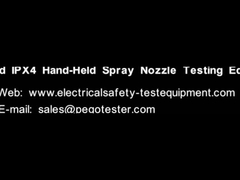 Hand Held Iec 60529 Test Equipment Device To Verify Protection Against Spraying And Splashing Water