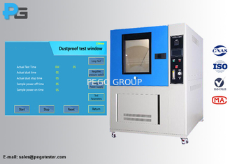 IP5X / IP6X Dust Test Chamber PLC Touch Screen Control With Vacuum System