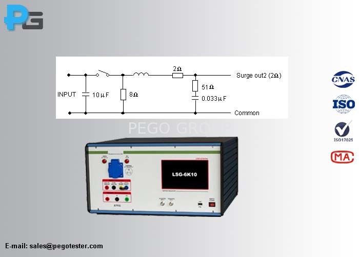 IEC6100045 Lightning Surge Generator 1.2/50µs 8/20µs Combination Wave