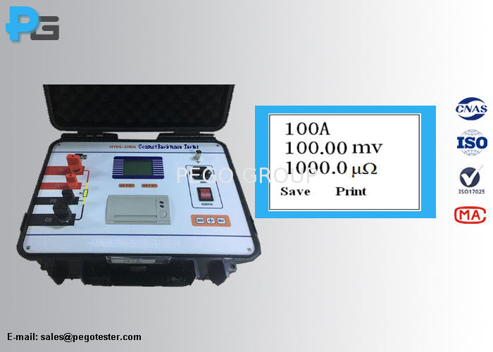 Loop Resistance Tester Transformer Testing Equipment IEC62271 Measurement Current 100A/200A/400A