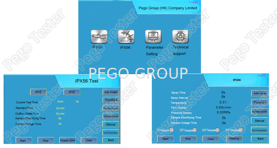 PLC Control Iec 60529 Test Equipment For IPX5 IPX6 And IPX9K Testing