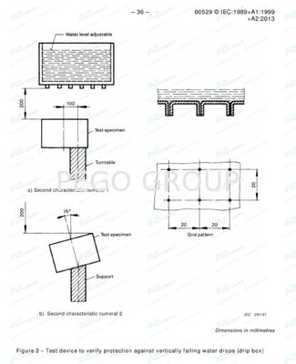 IEC60529 Ingress Protection Testing Machine for IPX1 and IPX2 Vertical Drip Test